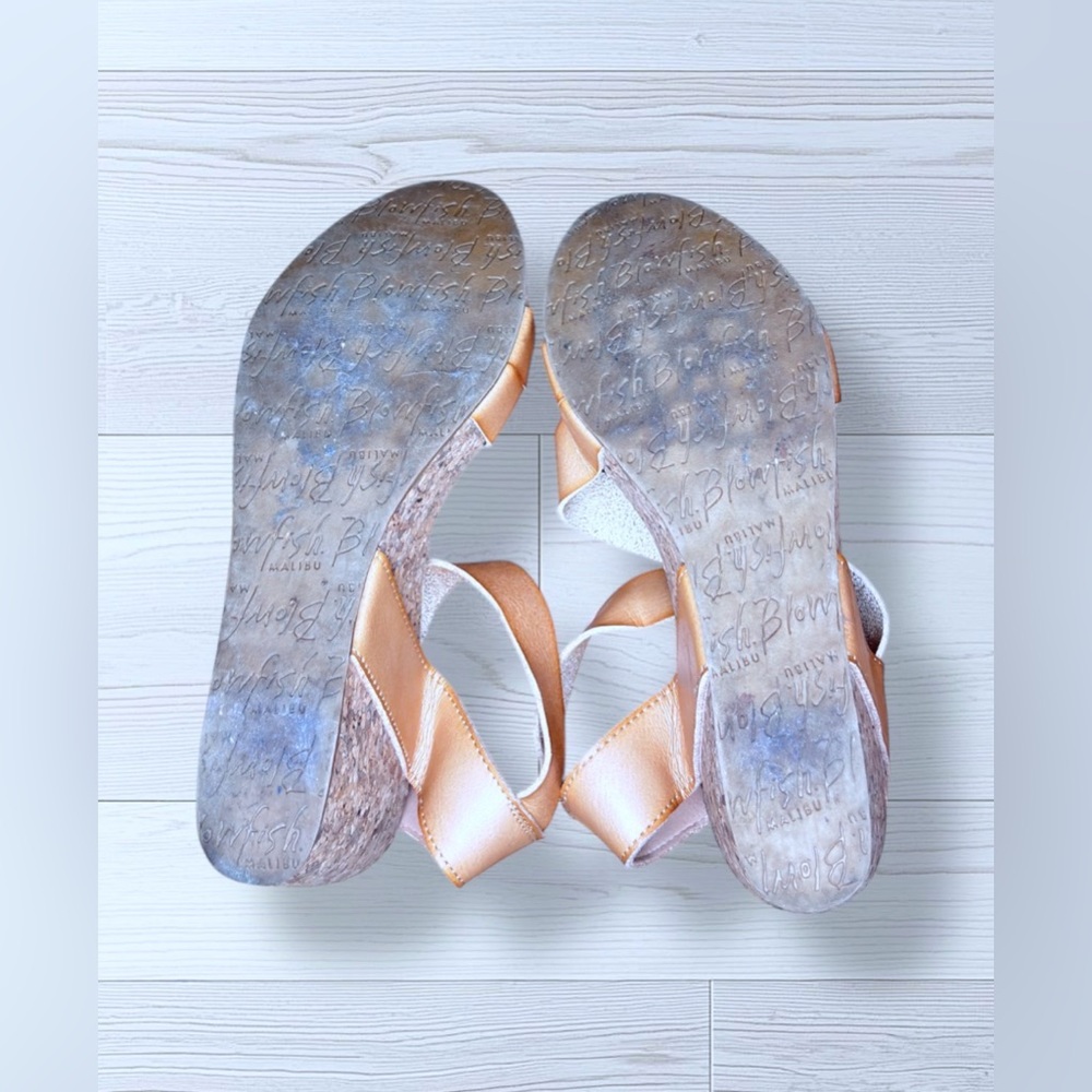 BLOWFISH MALIBU Women’s Hapuku Nude Wedge Sandals with Faux Cork Sole - Picture 9 of 15
